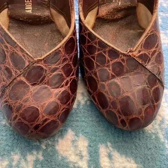Vintage 1940s genuine alligator heels for tiny feet - Picture 4 of 10